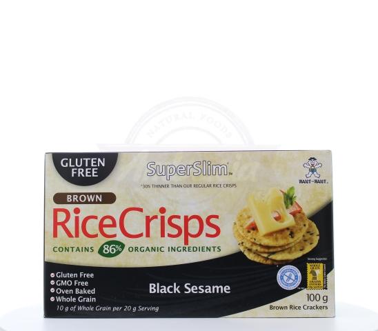 Gluten Free Black Sesame Brown Rice Crisps