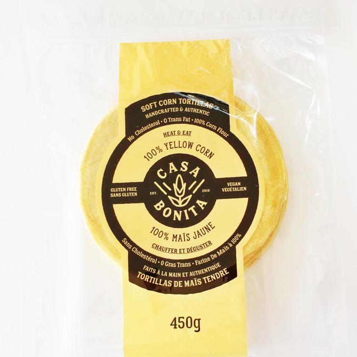 100% Yellow Soft Corn Tortilla