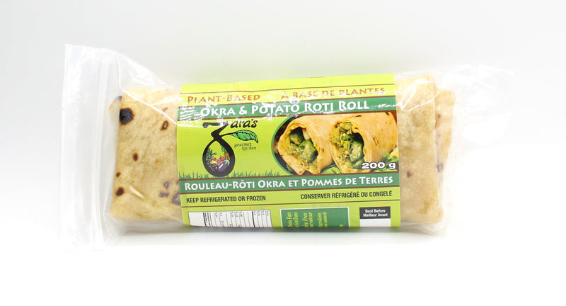 Okra & Potato Roti Roll