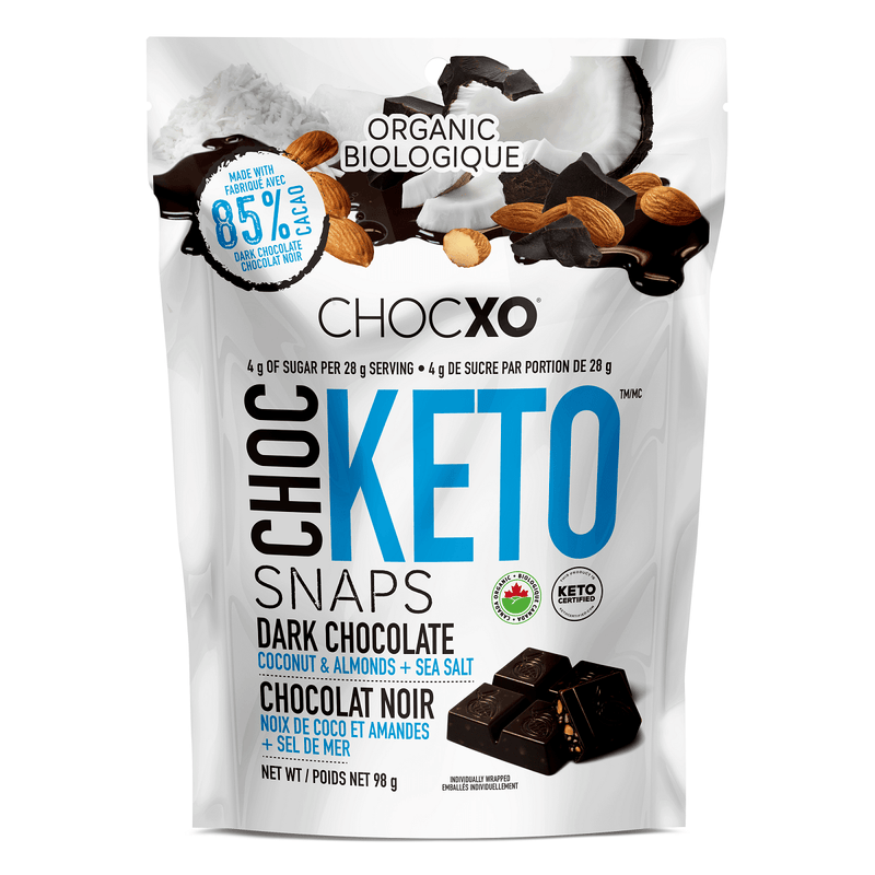 Keto Dark Chocolate Coconut & Almond Snaps