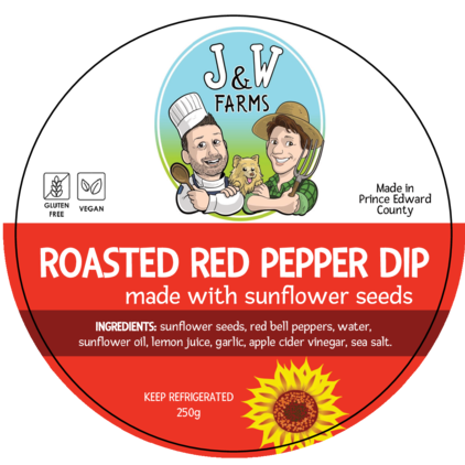 Roasted Red Pepper Sunflower Dip