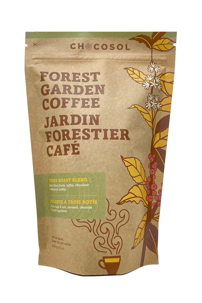 Whole Bean Forest Garden Three Roast Blend Coffee