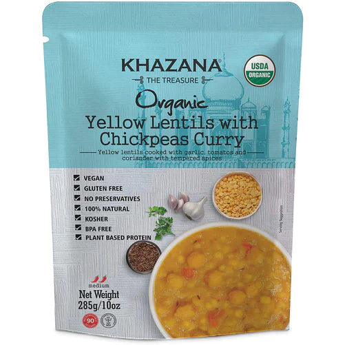 Organic Yellow Lentis with Chickpeas Curry