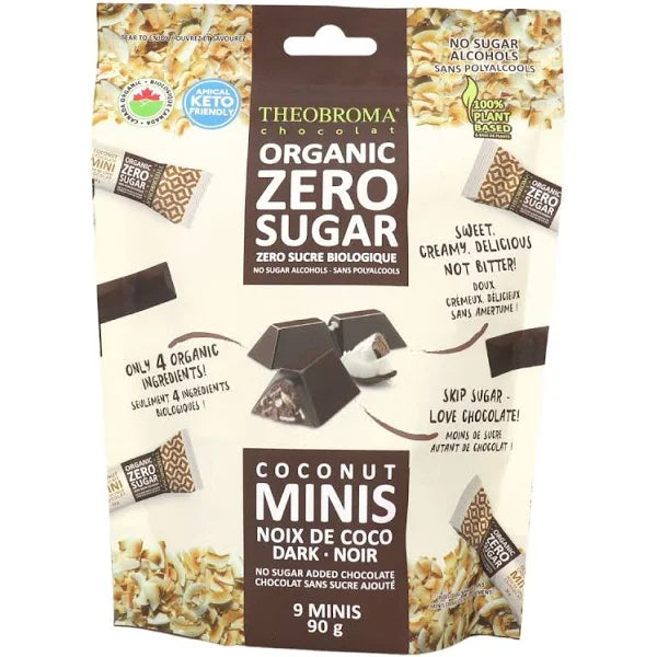 Organic Plant-Based Zero Sugar Coconut Dark Chocolate Minis